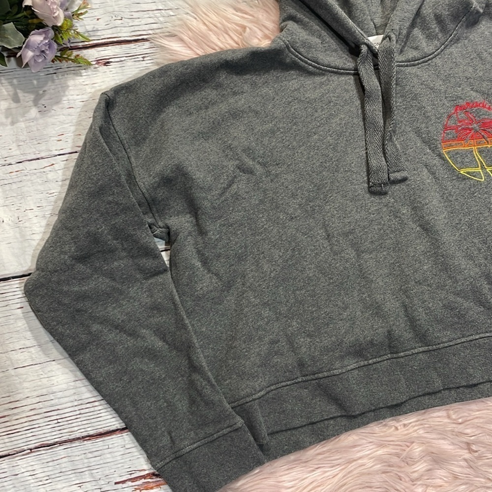 Maison Labiche Paris Gray Palm Embroidered Cropped Sweatshirt - Picture 6 of 9